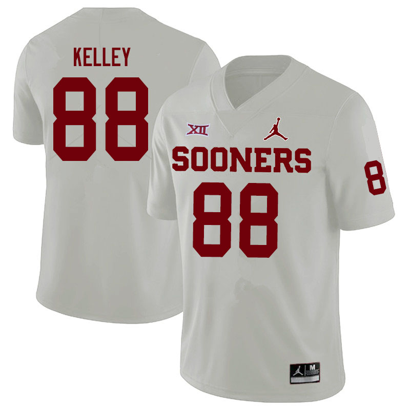 Men #88 Jordan Kelley Oklahoma Sooners Jordan Brand College Football Jerseys Sale-White